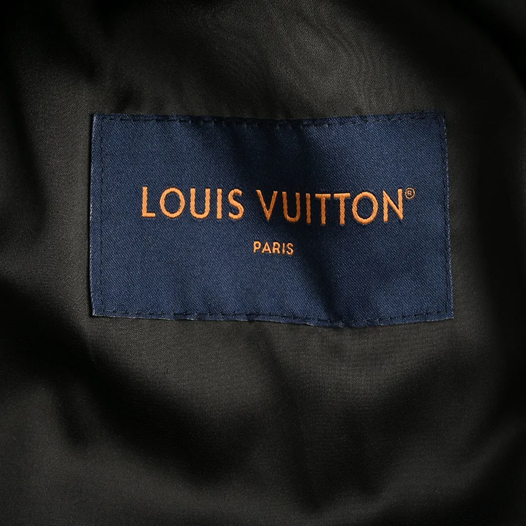 Louis Vuitton/Louis Vuitton 24Fw embroidered letter cotton shearling sleeve baseball jacket
